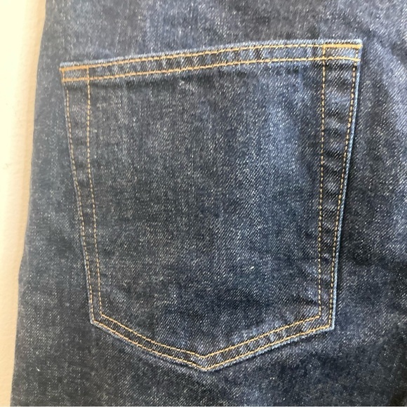 YOU MUST CREATE LONDON Sz L YMC Super Wide Leg Dark Wash Denim Jeans - Picture 10 of 11